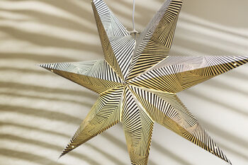 Liberty Noir | Black And White Paper Star Lantern, 3 of 4