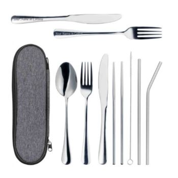 Stainless Steel Travel Cutlery Gift Set For Him, 7 of 7