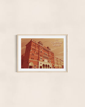 Clapham Grand London Travel Poster Art Print, 3 of 8