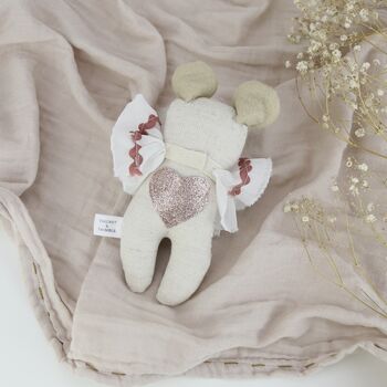 Handmade Heirloom Tooth Fairy Pouch Mouse Rabbit Fawn, 8 of 10