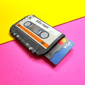 Personalised Tape Cassette Card Holder For Business Or Travel, 3 of 7