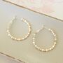 Silver And Gold Plated Beaded Hoop Earrings, thumbnail 1 of 7
