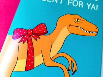 Dinosaur Birthday Card 'Raptor', 2 of 2