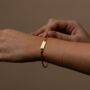 Womens Gold 3 Mm Cuban Personalised Bracelet, thumbnail 1 of 10