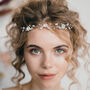 Crystal And Pearl Delicate Wedding Hair Vine Thea, thumbnail 2 of 10
