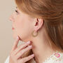 Skinny Gold And Silver Filigree Ethnic Boho Hoop Earrings, thumbnail 4 of 11