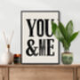 You And Me, Wedding Print, Wedding Gift Print, thumbnail 3 of 6