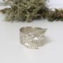 Statement Sterling Silver Leaf Ring, thumbnail 5 of 5
