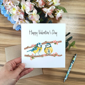 Personalised Blue Tit Valentine's Day Card, 5 of 6