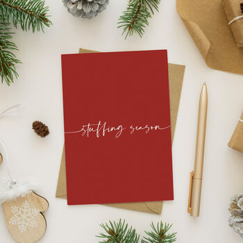 Stuffing Season Modern Christmas Cards Eco Friendly, 2 of 5