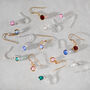 Sterling Silver Birthstone Drop Earrings, thumbnail 3 of 10