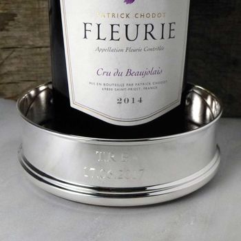 Silver-Plated Personalised Wine Coaster, 8 of 9