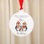 Personalised First Christmas Penguin Family Tree Decoration, thumbnail 2 of 8