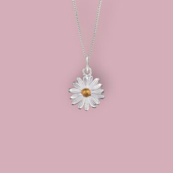 Tiny Daisy Necklace In Sterling Silver, 4 of 12