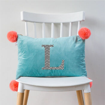 Personalised Velvet Pompom Cushion, 2 of 8