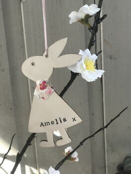 Personalised Easter Bunny Decoration, 2 of 2
