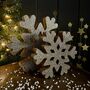 Wooden Cut Out Snowflake Decoration, thumbnail 2 of 2