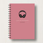Personalised Music Lover's Journal Or Notebook, thumbnail 9 of 10