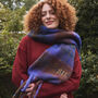 Personalised Blue And Brown Winter Scarf, thumbnail 1 of 3