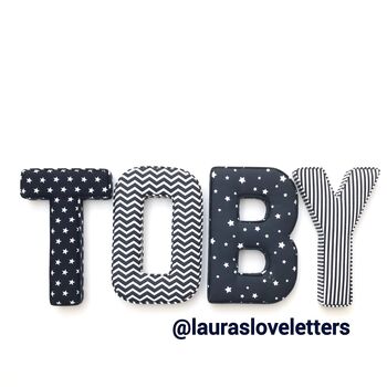 Navy Blue Fabric Letters, 8 of 12