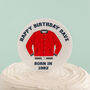 Born In Year Varsity Jacket Novelty Disc Cake Topper, thumbnail 2 of 2