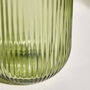 Palermo Set Of Four Green Ribbed Highball Tumblers, thumbnail 4 of 5