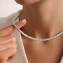 Sterling Silver Fine Tennis Necklace, thumbnail 1 of 4