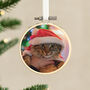 Mini Cat Photo Hoop Christmas Tree Decoration, thumbnail 1 of 2