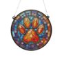 A Paw Print Stained Glass Effect Suncatcher, thumbnail 2 of 5