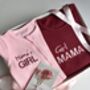 Personalised Baby And Mommy Gift Set, New Mom Gift, Matching 2pcs Set And Zip Romper , Perfect For Mother's Day, Baby Shower, thumbnail 7 of 12