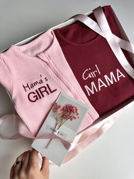 Personalised Baby And Mommy Gift Set, New Mom Gift, Matching 2pcs Set And Zip Romper , Perfect For Mother's Day, Baby Shower, 7 of 12