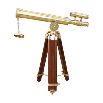 Custom 23 Inch Brass Double Barrel Telescope Tripod, 5 of 8