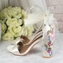 Embroidered Block Heel Bridal Shoes, thumbnail 4 of 9