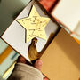Gold Star Sign Astrology Christmas Tree Bauble, thumbnail 9 of 9