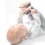 Dotty Fish Grey Panda Soft Leather Baby Shoes With Barefoot Soles, thumbnail 3 of 8