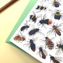 Bees Of Britain Art Blank Greeting Card, thumbnail 5 of 10