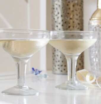 A Pair Of Champagne Coupes With Etched Stars, 3 of 3