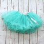 Tutu Skirt For Little Girls In Aqua Fluffy Tulle, thumbnail 1 of 3