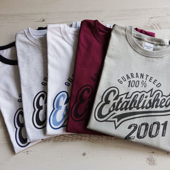 'Established 1972' 50th Birthday Gift T Shirt, 3 of 10