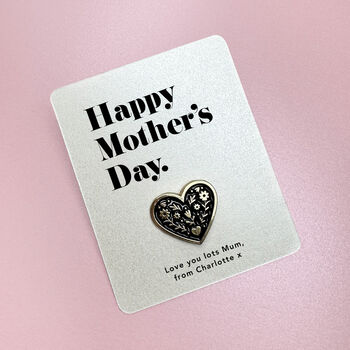 Happy Mother's Day Personalised Pin Badge Card, 3 of 9