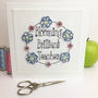 Blooming Brilliant Teacher Embroidered Card, thumbnail 3 of 4