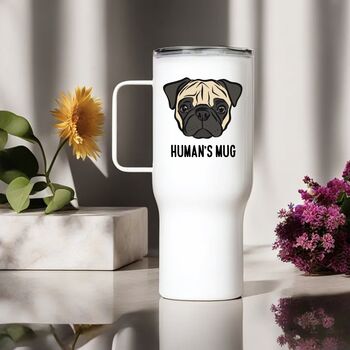 Pug Face Insulated Coffee Mug, 2 of 5