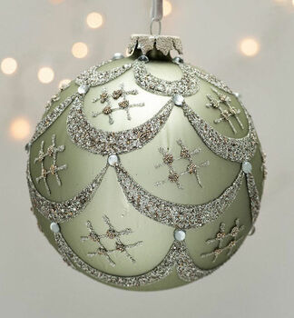 Hand Decorated Glass Bauble, 2 of 2