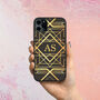 Black And Gold Art Deco iPhone Case Personalised, thumbnail 1 of 3