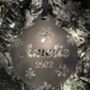 Personalised Christmas Bauble With Snowflakes And Date, thumbnail 5 of 6