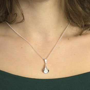 Sterling Silver Calla Lily Necklace, 3 of 7