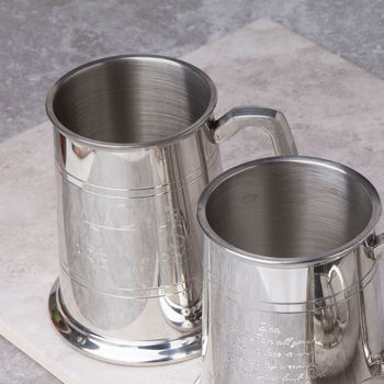 Handmade Personalised And Engraved Pewter Tankard, 10 of 12