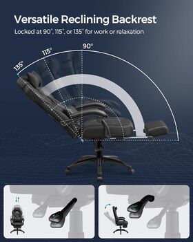 Ergonomic Racing Chair With Footrest And Lumbar Support, 7 of 12