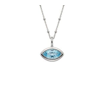 Siren’s Teardrop Sky Blue Topaz Necklace Gold Or Silver, 4 of 5