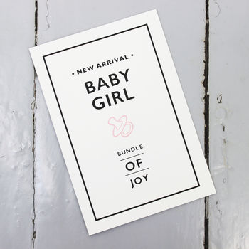 New Baby Girl Card, 2 of 4
